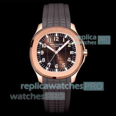 Luxury Clone PPF Patek Philippe Aquanaut 5167R Brown Dial Rose Gold Watch 